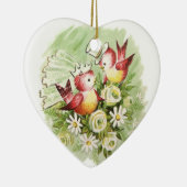 Tortelduifjes Keramisch Ornament (Rechts)