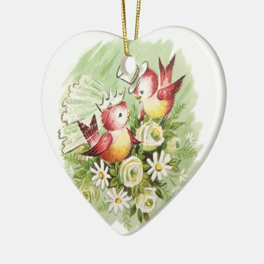 Tortelduifjes Keramisch Ornament (Links)