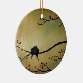 Tortelduifjes Keramisch Ornament (Rechts)