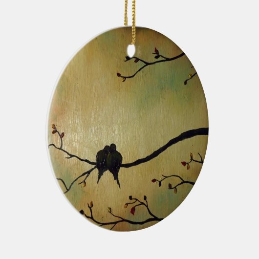 Tortelduifjes Keramisch Ornament (Rechts)