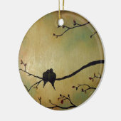 Tortelduifjes Keramisch Ornament (Links)