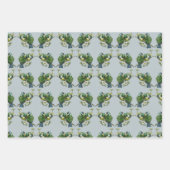 Tortelduifjes kerstpapier inpakpapier vel (Voorkant)