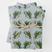 Tortelduifjes kerstpapier inpakpapier vel (In situ)