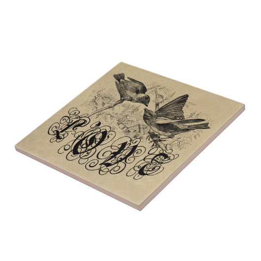  Tortelduifjes kleding en geschenken Tegeltje (Zijkant)