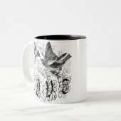  Tortelduifjes kleding en geschenken Tweekleurige Koffiemok (Voorkant links)