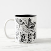  Tortelduifjes kleding en geschenken Tweekleurige Koffiemok (Links)