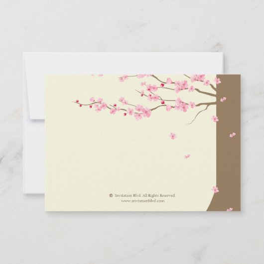 Tortelduifjes  kooi Cherry Blossom RSVP (Achterkant)
