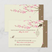 Tortelduifjes  kooi Cherry Blossom RSVP (Voorkant / Achterkant)