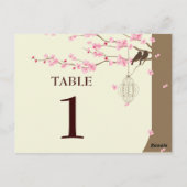 Tortelduifjes Kooi Kersenbloesem Tafel # Briefkaart (Achterkant)