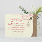 Tortelduifjes -kooienslijker-bloesem-bewaardatum save the date (Staand voorkant)