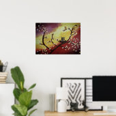 Tortelduifjes Lente Poster (Thuiskantoor)