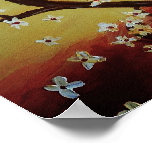 Tortelduifjes Lente Poster (Hoek)