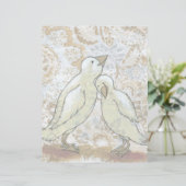 Tortelduifjes letterhead perfect stel romantische  (Staand voorkant)