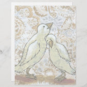 Tortelduifjes letterhead perfect stel romantische  (Voorkant / Achterkant)