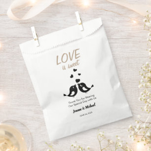 Tortelduifjes Liefde is Lief Dank je bruiloft Bedankzakje