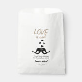 Tortelduifjes Liefde is Lief Dank je bruiloft Bedankzakje (Voorkant)