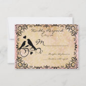  Tortelduifjes Lijst Bindende RSVP-kaarten schuive RSVP Kaartje (Voorkant)