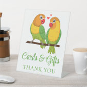 Tortelduifjes Lovebirds Trouwkaarten & geschenken Reclamebord Met Voetstuk (Insitu)