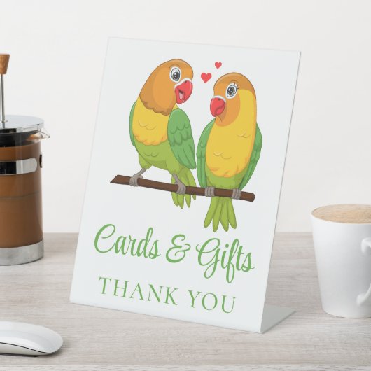 Tortelduifjes Lovebirds Trouwkaarten & geschenken Reclamebord Met Voetstuk (Insitu)
