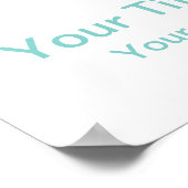 Tortelduifjes met aangepaste tekst voor hart poster (Hoek)