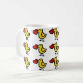 Tortelduifjes met een hart koffiemok (Voorkant links)