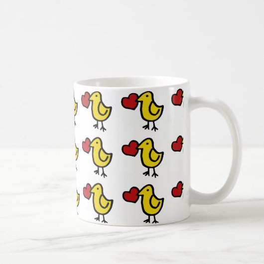 Tortelduifjes met een hart koffiemok (Rechts)