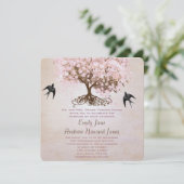 Tortelduifjes met een roze bruinroze hartritme kaart (Staand voorkant)