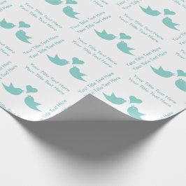 Tortelduifjes met Heart Custom Wedding Gift Cadeaupapier