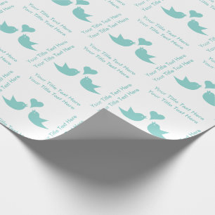 Tortelduifjes met Heart Custom Wedding Gift Cadeaupapier