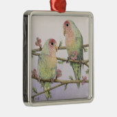 Tortelduifjes Metalen Ornament (Rechts)