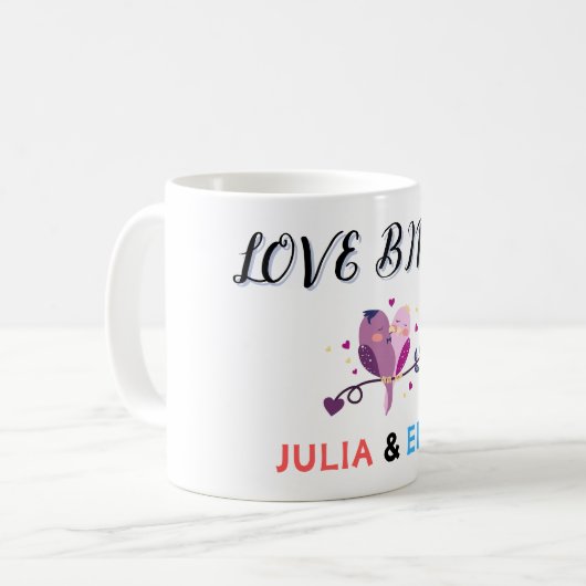 Tortelduifjes Mok ontwerp (Voorkant links)