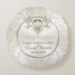 Tortelduifjes Monogram Aangepaste Kussens voor bru