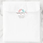 Tortelduifjes Monogram Weddenschap Stickers (Tas)