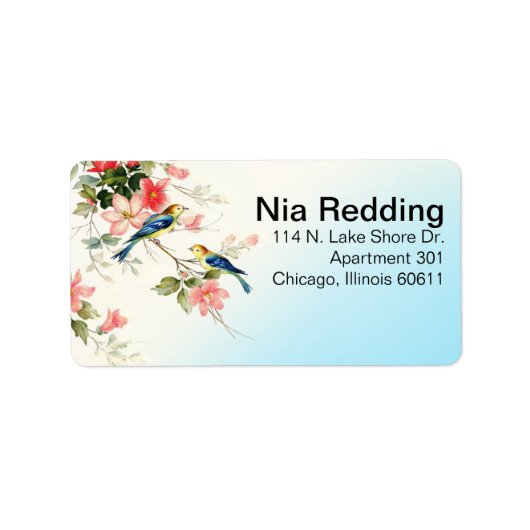 Tortelduifjes Mr & Mrs | blauw Etiket (Voorkant)