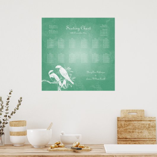 Tortelduifjes Munt voor weddenschappen Poster (Keuken)