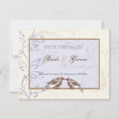 Tortelduifjes 'n kant - Periwinkle Save the Date K (Voorkant)