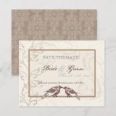 Tortelduifjes 'n kant - sla de Kaart Datum op (Voorkant / Achterkant)