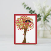 Tortelduifjes najaar briefkaart (Staand voorkant)