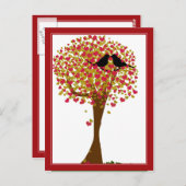 Tortelduifjes najaar briefkaart (Voorkant / Achterkant)