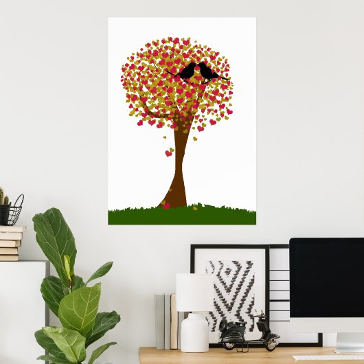 Tortelduifjes najaar poster (Thuiskantoor)