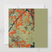  Tortelduifjes najaar uitnodigen huwelijk Kaart (Achterkant)