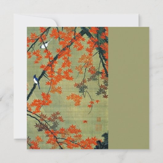  Tortelduifjes najaar uitnodigen huwelijk Kaart (Achterkant)