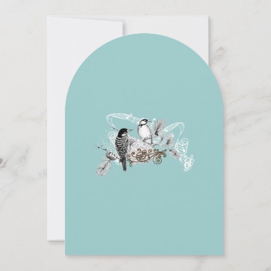 Tortelduifjes om het even welke uitnodiging van h (Achterkant)