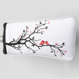 Tortelduifjes op Branch - Romantische Red Heart Tr Golfheadcover