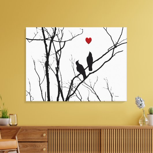 Tortelduifjes op Canvas (Insitu (Woonkamer))