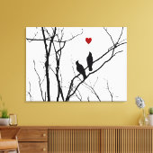 Tortelduifjes op Canvas Afdruk (Insitu (Woonkamer))