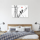Tortelduifjes op Canvas Afdruk (Insitu (Slaapkamer))