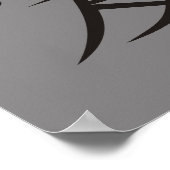 Tortelduifjes op de Sakura-boom en het Chinese lie Poster (Hoek)