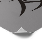 Tortelduifjes op de Sakura-boom en het Chinese lie Poster (Hoek)