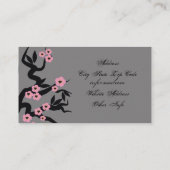 Tortelduifjes op de Sakura-boom en het Chinese lie Visitekaartje (Achterkant)